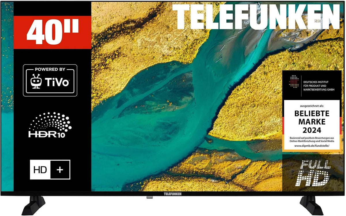 Smart TV, 40 Zoll, Fernseher, TELEFUNKEN xF40TP900S, Full HD, 100 cm, Smart TV Full HD Auflösung