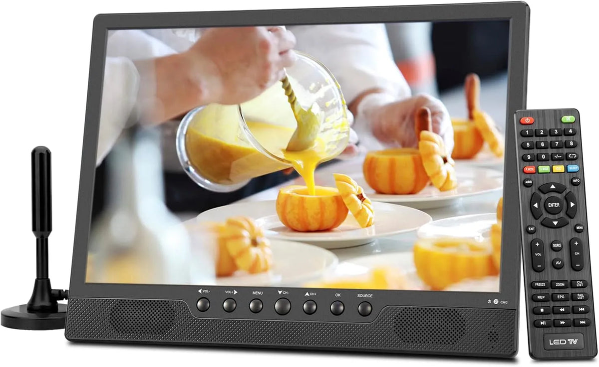 Smart TV, 14.0 Zoll, Fernseher, HDMI, USB, tragbar, DVB-T2, wiederaufladbarer Akku, AV-Eingang, HDMI-Eingang, Kopfhöreranschluss, Fernbedienung