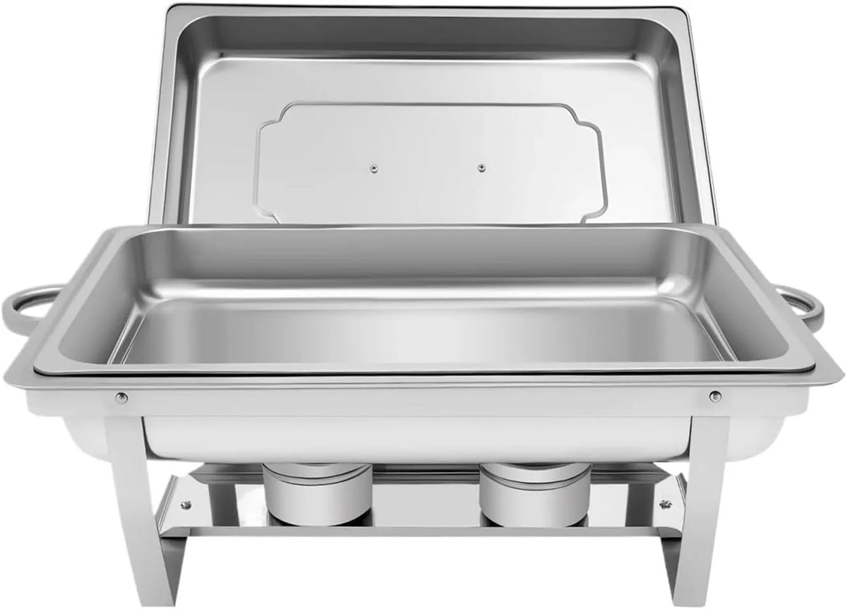 Chafing Dish Warmhaltebehälter, 9 L, Restaurant, Edelstahl, Hotelbuffet Gute WäRmespeicherung, Rechteckiger Speisenwärmer Mit Deckel for