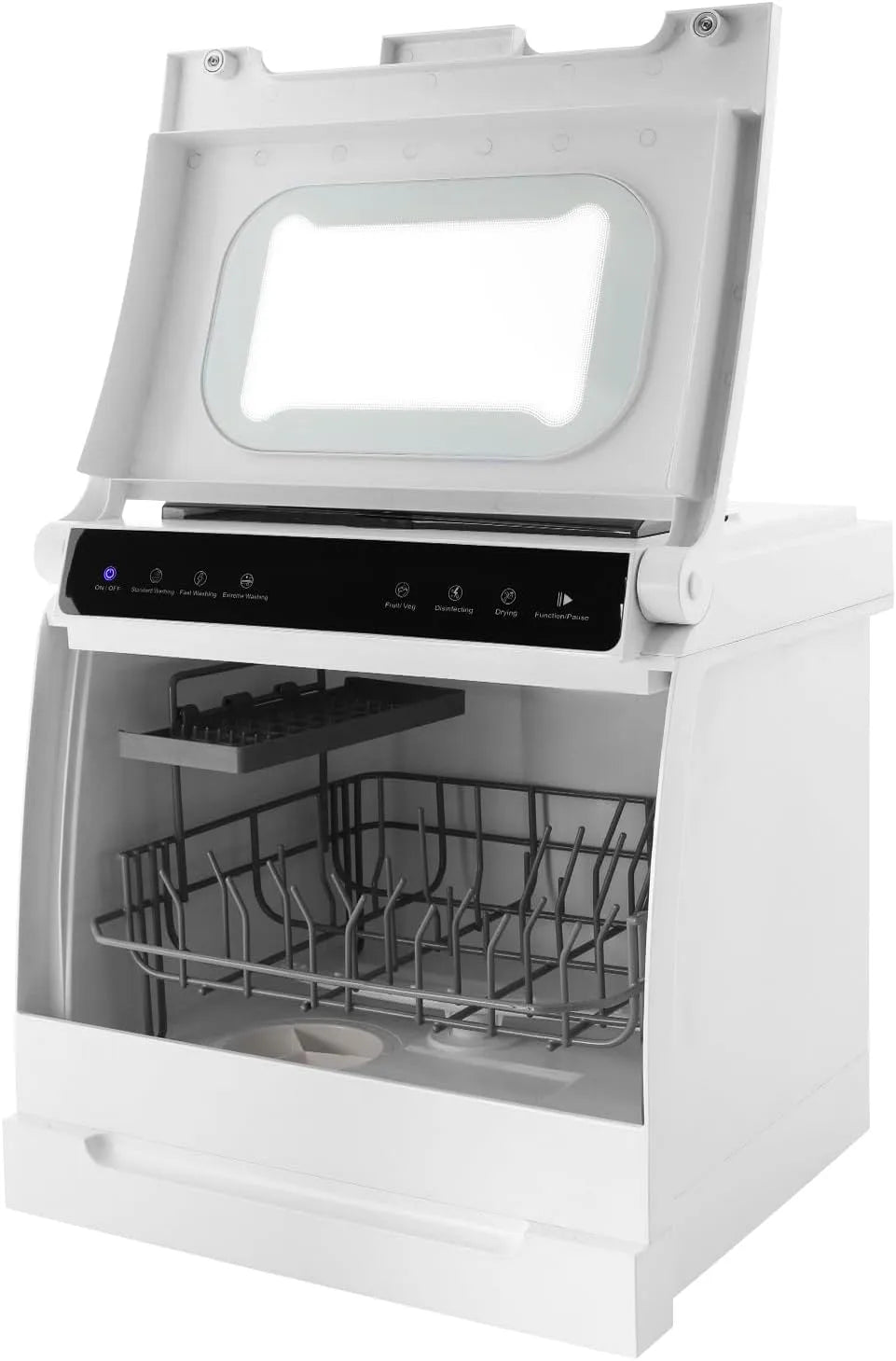 Geschirrspüler, 800 W, 52 dB, leise, Camping, 360°‐Reinigung, geräuscharm 52dB, Desinfektion & Trocknung, energiesparend & wassersparend, für Küche