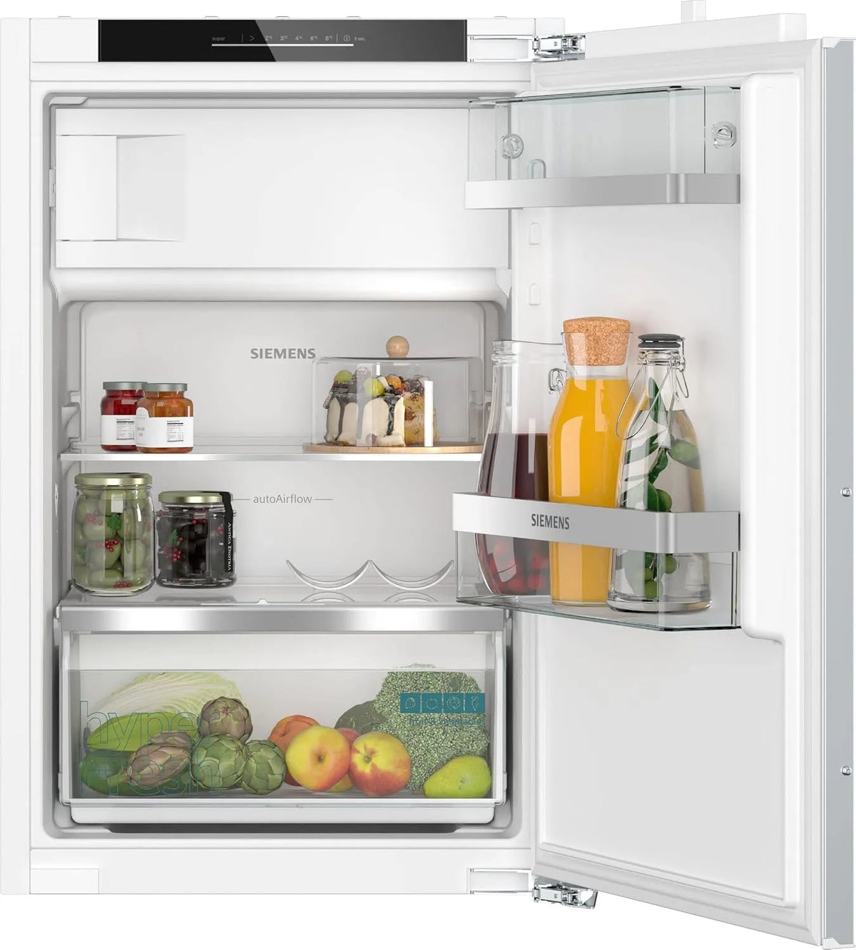 Siemens iQ500 KI22LADD1 Kühlschrank, 104 L, 88 x 56 cm, Einbau, LED-Beleuchtung, Gefrierfach, superCooling, Flachscharnier mit Softeinzug