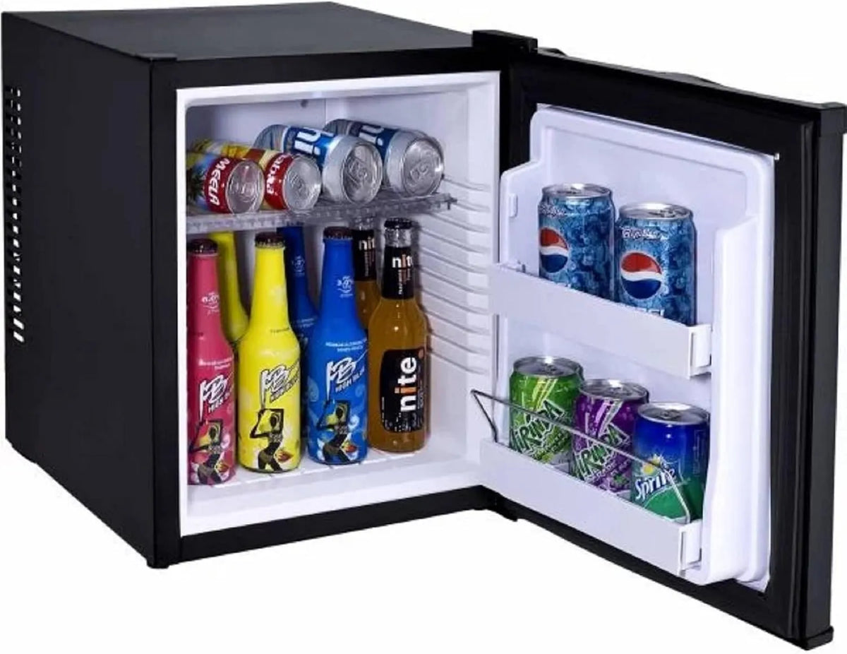 Kühlschrank, 28 L, Blaues LED-Licht, Kühlleistung bis 11 °C, Leicht zu reinigen, Umweltfreundlich