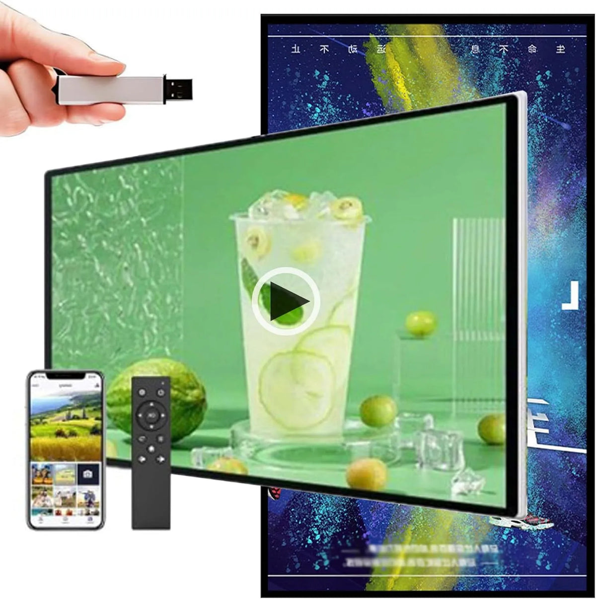 Digital Signage Display, Werbedisplay, gewerblich, Restaurant, Einzelhandel, digitaler Werbeanzeige, 27'', 32'', 43'', 49'' Digitaler