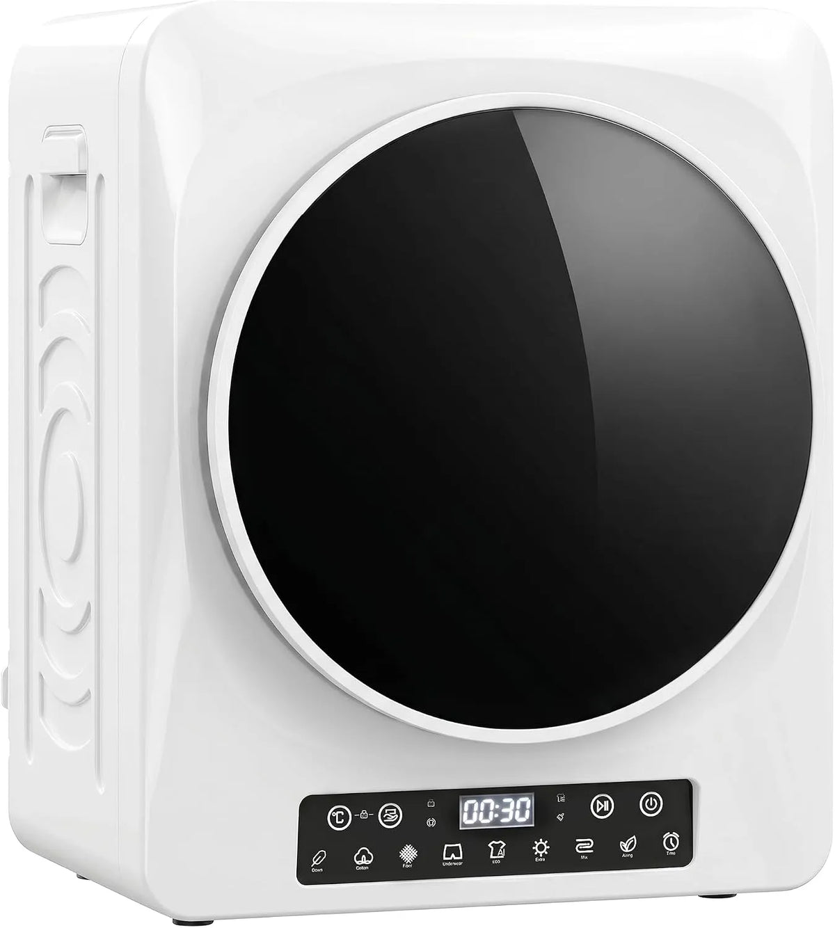Wäschetrockner, 1000 W, 5 kg, Weiß, HOMCOM Wäschetrockner 5 kg Mini Ablufttrockner 9 Programmen 1000W Weiß