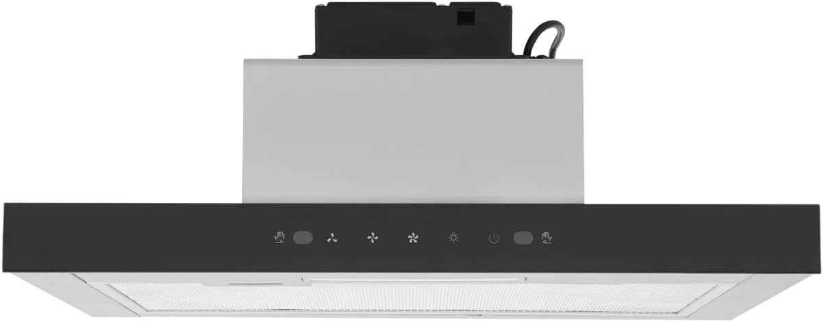 Dunstabzugshaube, 60 cm, 55 dB, Küchenhaube, LED-Beleuchtung, Touch-Bedienung, leise, Edelstahl, 3 Leistungsstufen, Abluft Abzugshaube, Wandhaube mit