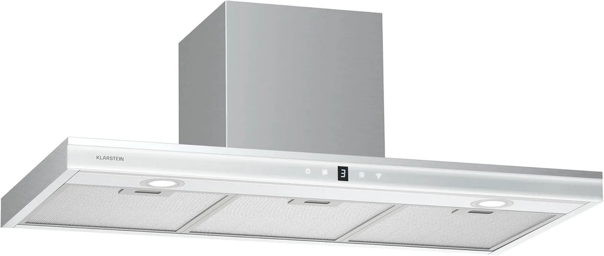 Klarstein Dunstabzugshaube, 90 cm, 110 W, 700 m3/h, Küchenhaube, LED-Beleuchtung, Touch-Bedienung, WLAN, Schwarz, 110 W Motor, A+ Energieeffizienz