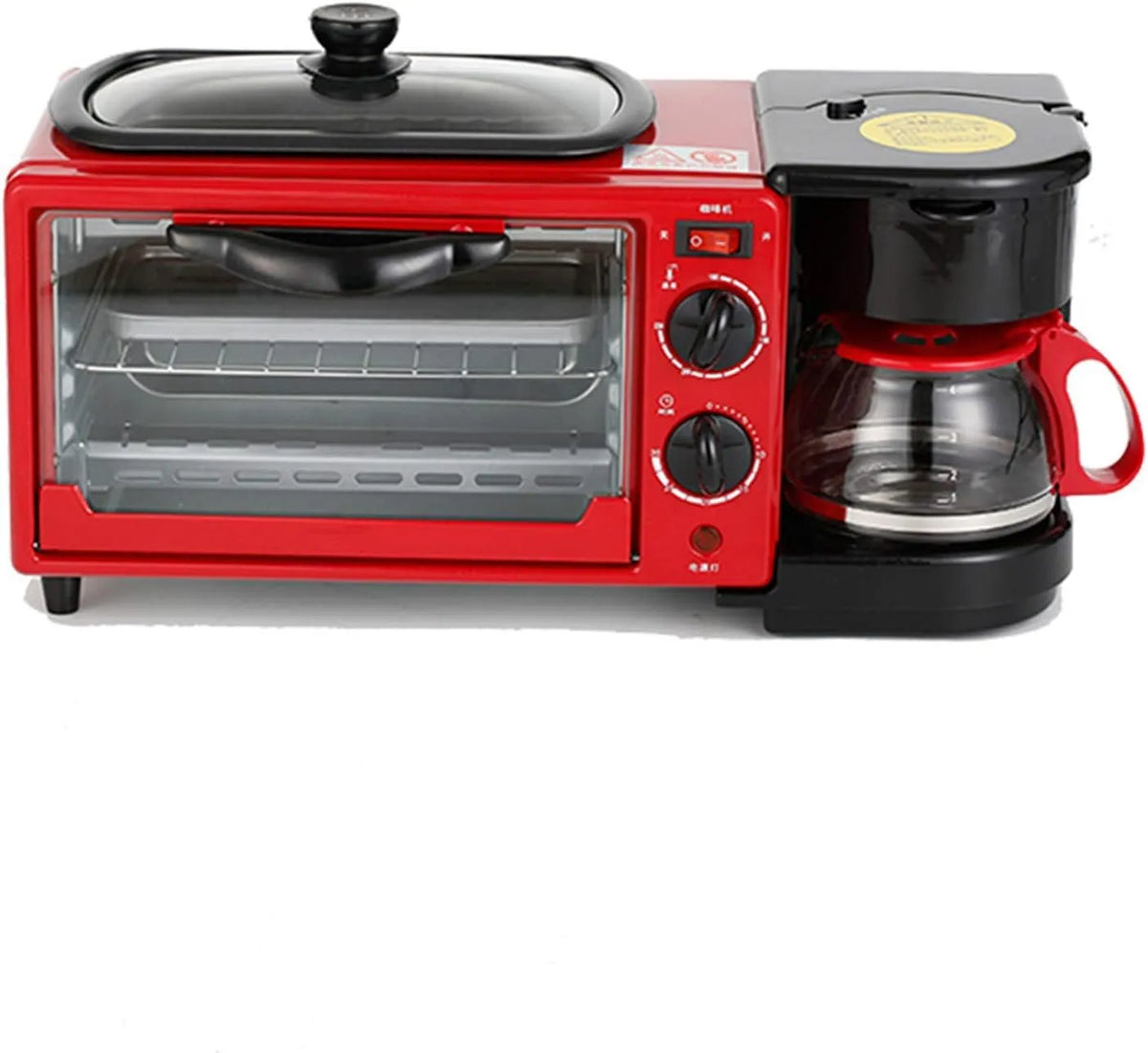 Mikrowelle 3-in-1, Mikrowellenofen, Silber, Backofen, Kaffeemaschine, Tact-Frühstücksmaschine, elektrische Bratpfanne, multifunktional, leicht zu