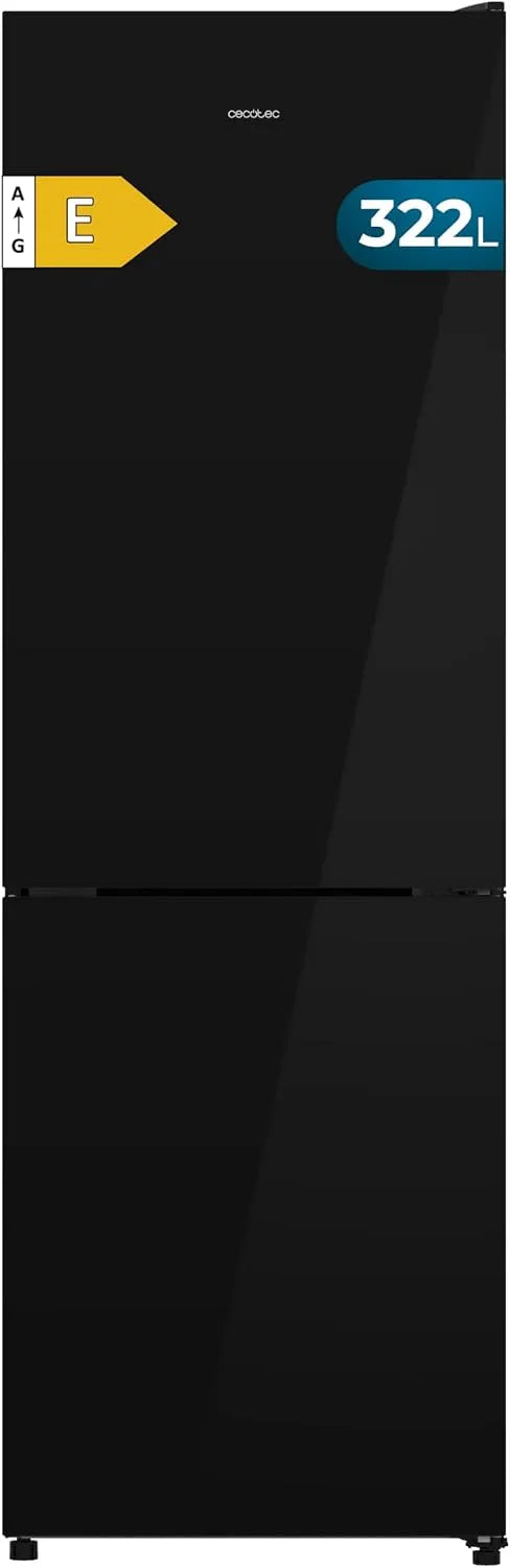 Cecotec Bolero CoolMarket Combi 322i Kühlschrank, 322 L, No Frost, Schwarz, Innen-LED, HumidityFlex HUB, Höhe 185, 5cm Breite, 59, Multi Airflow