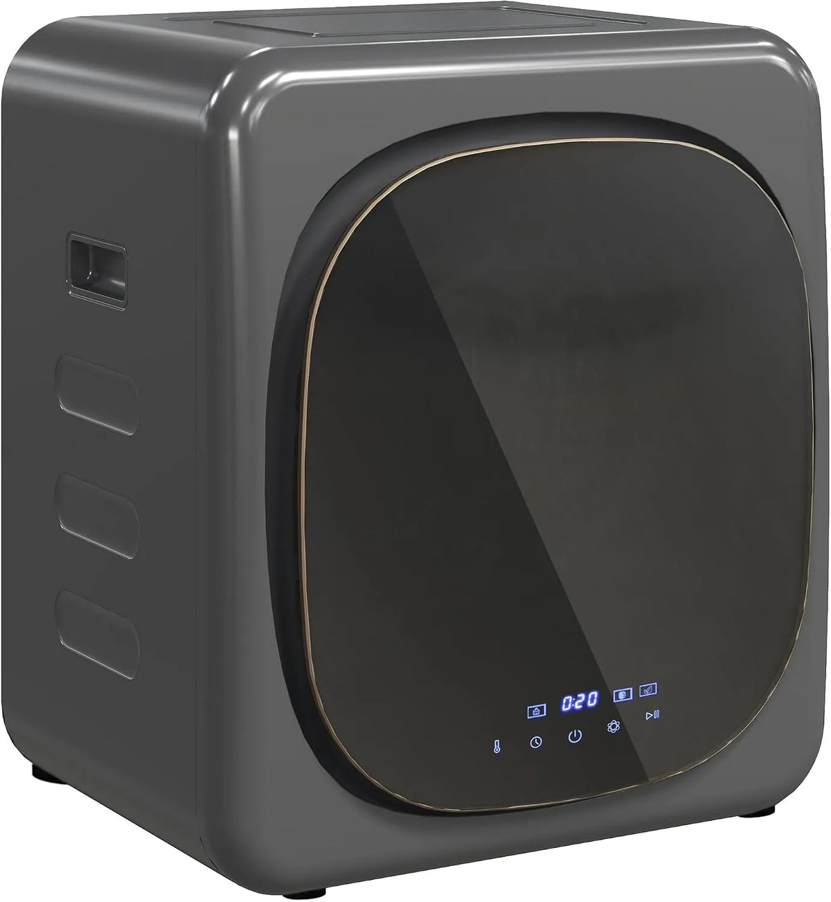 Wäschetrockner, 5 kg, Touch-Bedienung, Grau, 5kg Grau, HOMCOM Mini Wäschetrockner mit 6 Programm LED-Touchscreen 2
