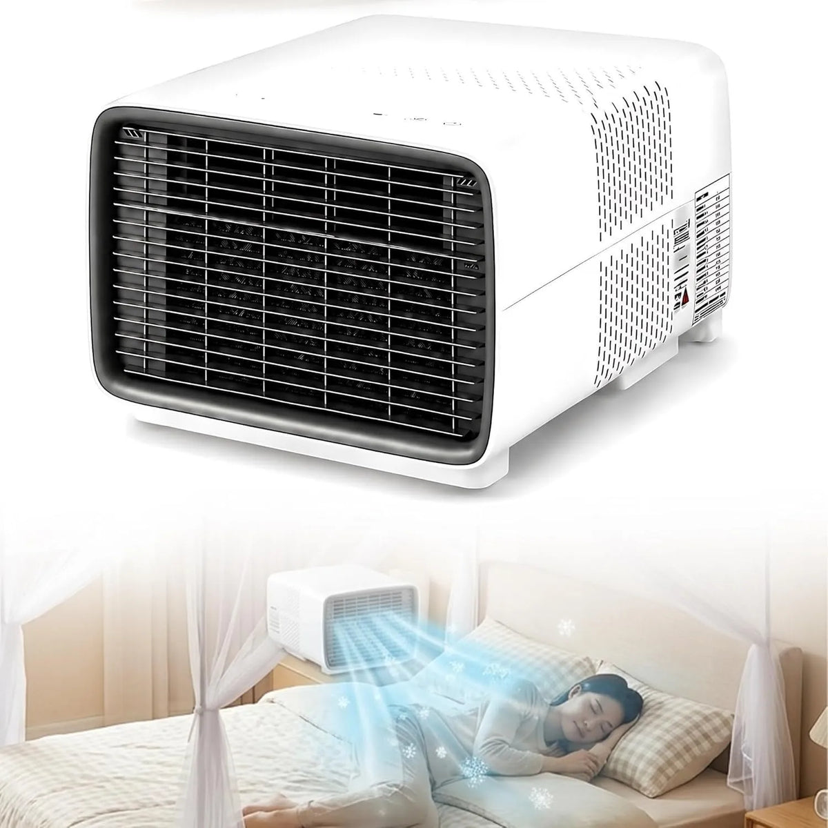 Klimaanlage, 280 W, 280W für Schlafzimmer und Büro, Kompakte Klimaanlage 2700 BTU