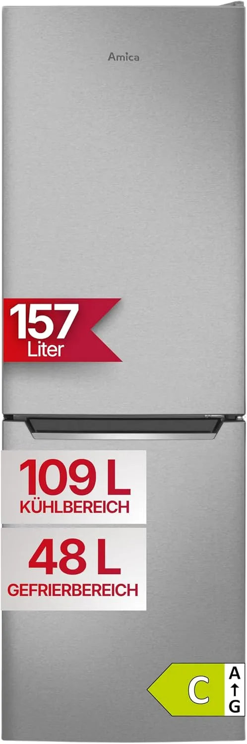 Amica Kühl-Gefrierkombination, 157 L, 144x47, 4x49, 5 cm, Kühlschrank mit Gefrierfach