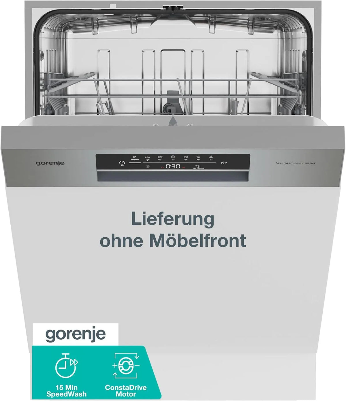 Gorenje GI642D90x Geschirrspüler, 6 Programme, Hygiene, aquaStop, Einbau, Touch-Bedienung, 60 Breite, 14 Maßgedecke, 15 Min SpeedWash, Teillintegriert