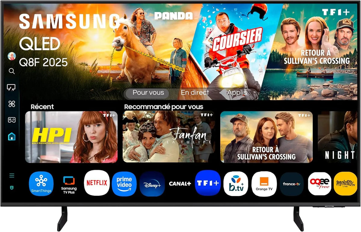 Samsung Q8F Smart TV, 43 Zoll, Fernseher, 4K UHD, QLED, Quantum Dot, Länderversion Spanisch
