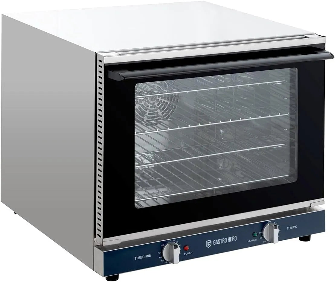 Produkt kompakter Umluft-Ofen mit Dauerheizfunktion aus Edelstahl, GastroHero Heißluftofen ECO 4x GN 2, Profi Tischgerät für Gastronomie, Bäckerei &