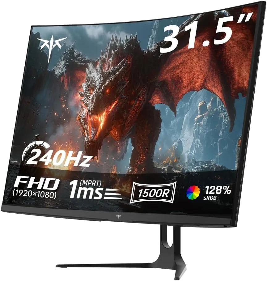 Monitor 1500R H32C5, 32 Zoll, 1920 × 1080, 1 ms, 240 Hz, Gaming-Ausstattung, HDR, Full HD, VA-Panel, HDMI, PC-Bildschirm, HDR10, 128% sRGB, DP 1