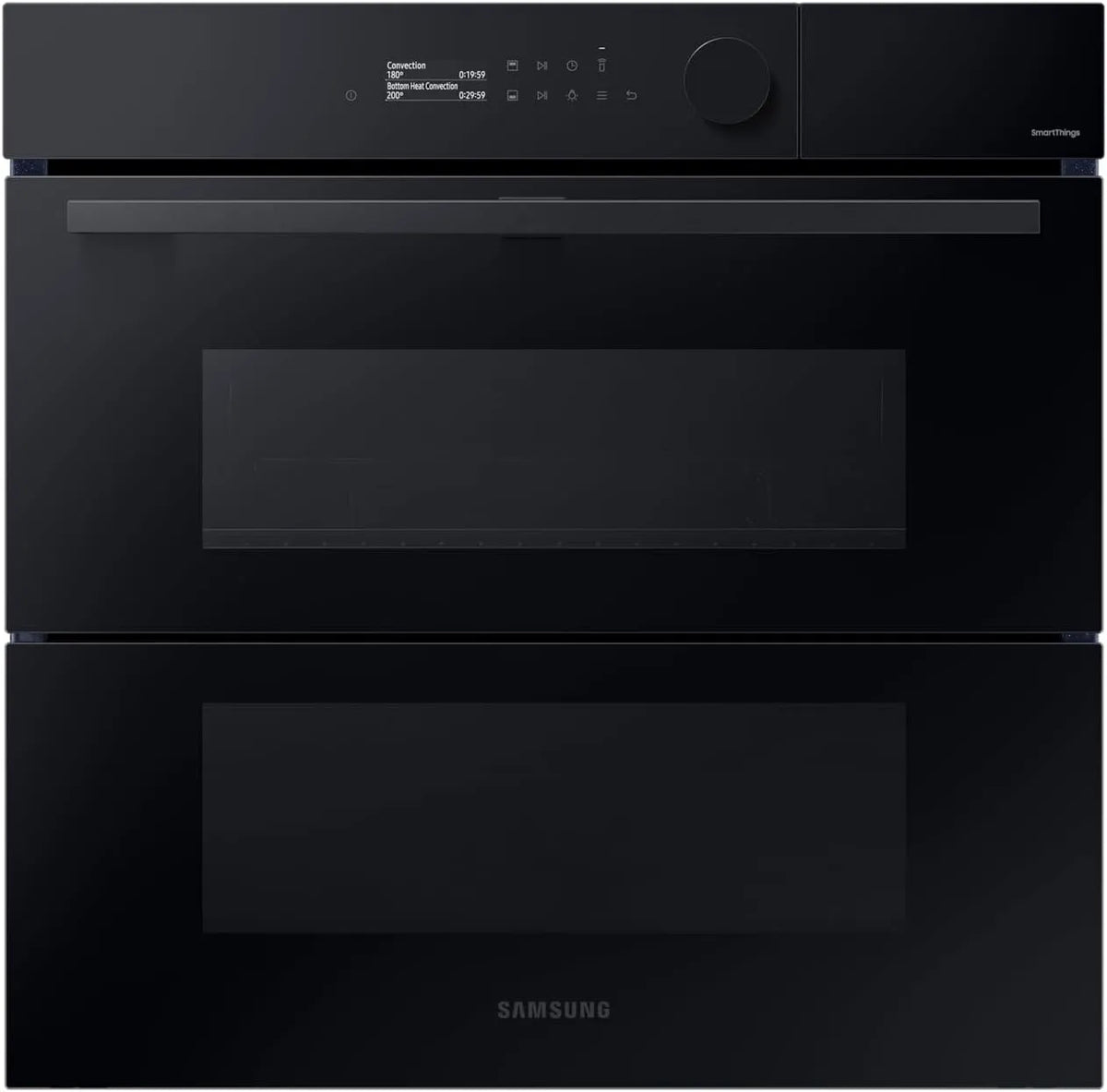Samsung Serie 5 Backofen, 76 L, Einbau, Pyrolyse, Schwarzes Glas, Samsung DualCook Flex Einbaubackofen