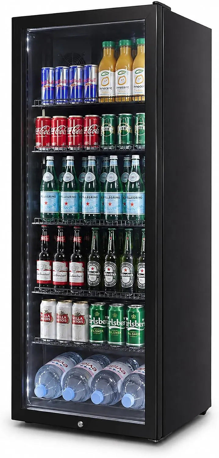 Kühlschrank, 241 L, freistehend, Glas, leise, 241 Liter, Showcase, geräuscharm