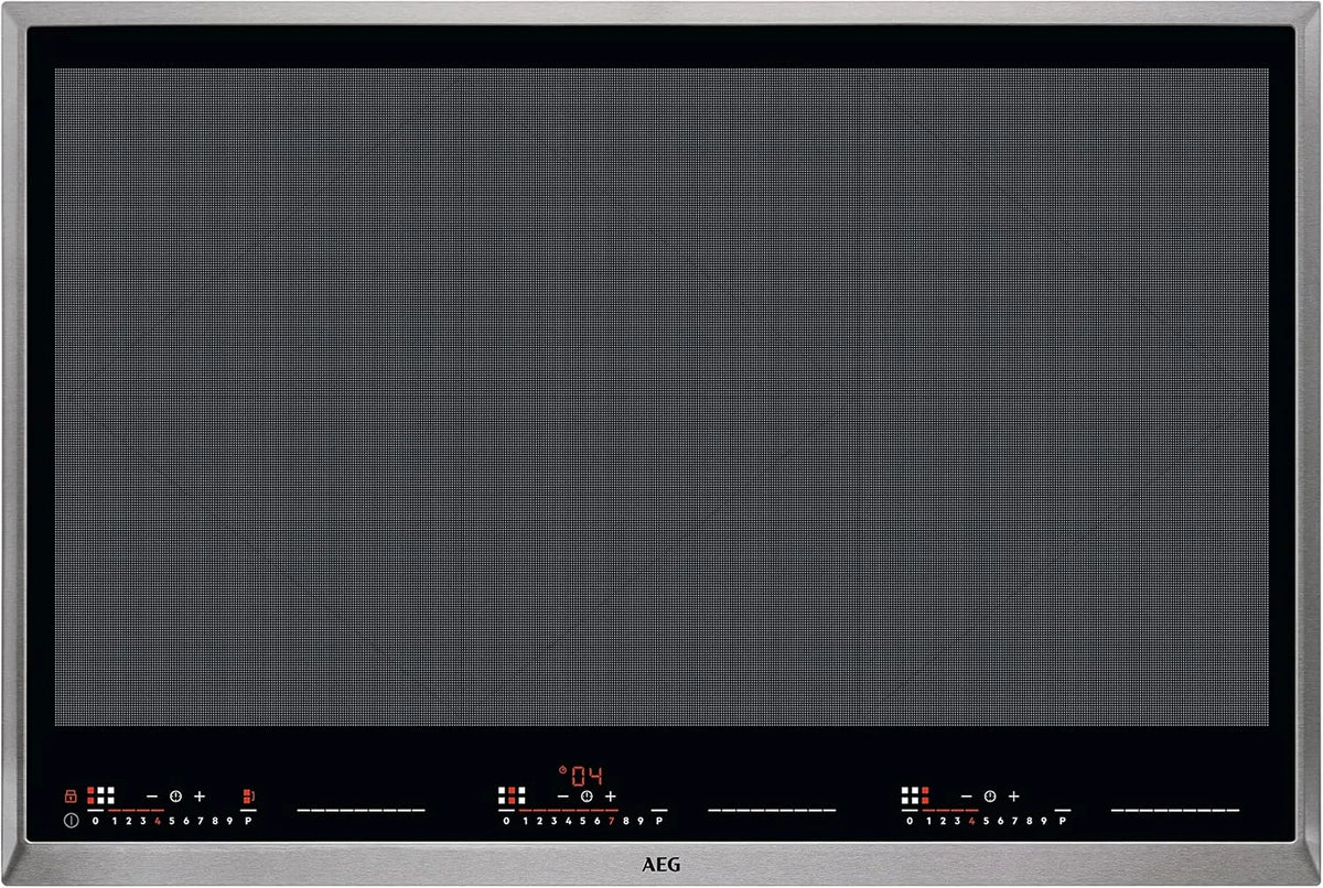 AEG Serie 8000 IKE86683xB Kochfeld, 80 cm, 6 Kochzonen, Kindersicherung, autark, Edelstahl, Serie 8000 mit TotalFlex, Hob2Hood, Induktion