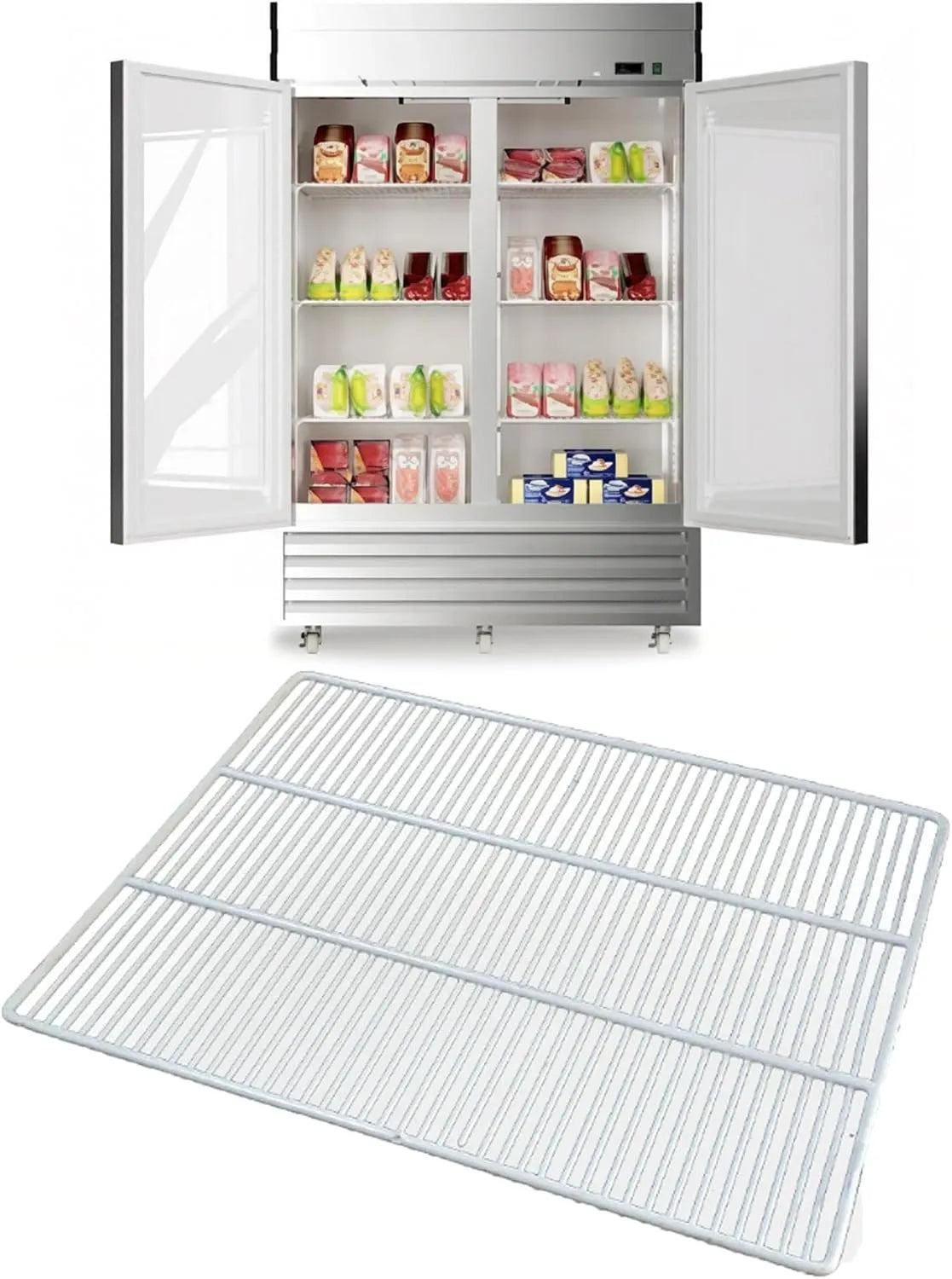 Gefrierschrank, Gefrierfach, Tiefkühlschrank, Kühlschrank-Organizer-Regal, Gefrierschrank-Trenngestell aus Karbonstahl