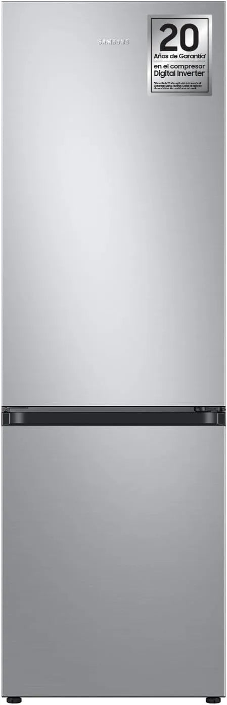 Samsung RB34C600CSA/EF Kühlschrank, 344 L, Energieklasse C, Silber, Samsung Kühlschrank Kombi AI 185 cm All Around Cooling 344L Klasse C Silber