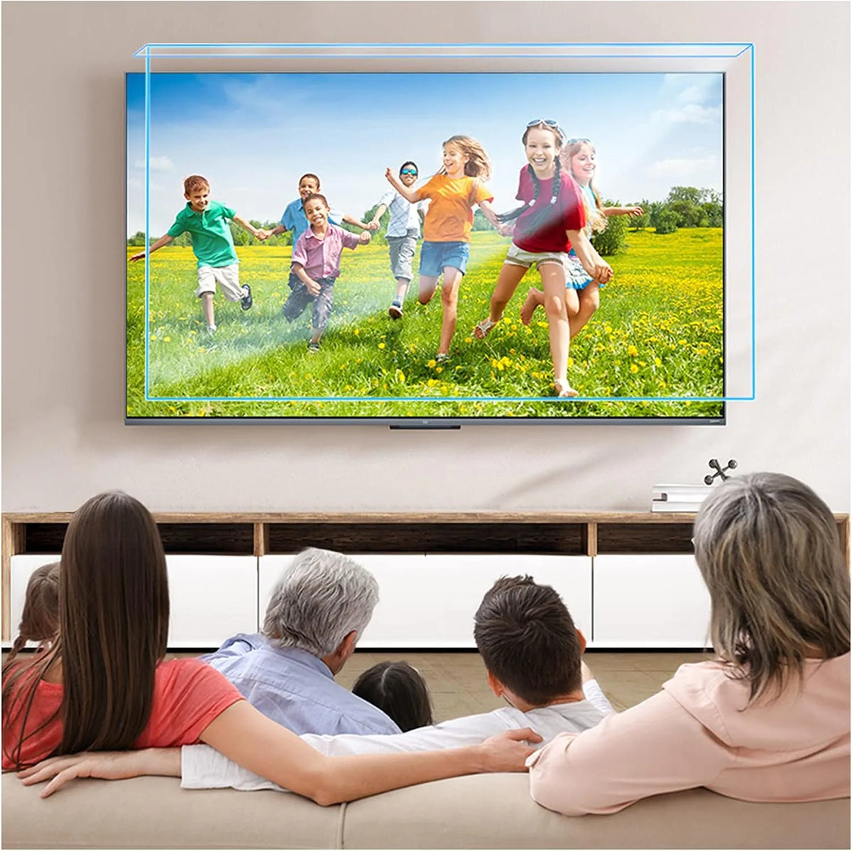 Smart TV 48in, 1080×620mm, Fernseher, Explosionsgeschützter Anti-Smashing Anti-Blaulichtfilter Reduzieren Sie Die Ermüdung Der Augen Für Flache