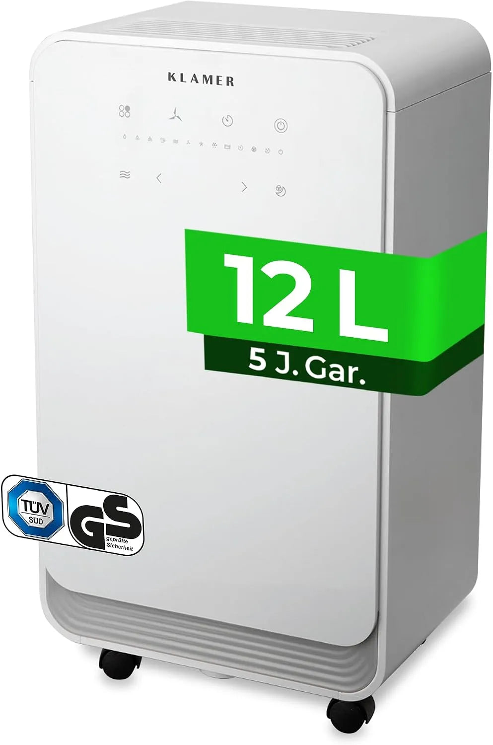Luftentfeuchter, 12 L, 280 W, KLAMER Luftentfeuchter elektrisch 12L mit 280W bei Schimmel und Gerüchen