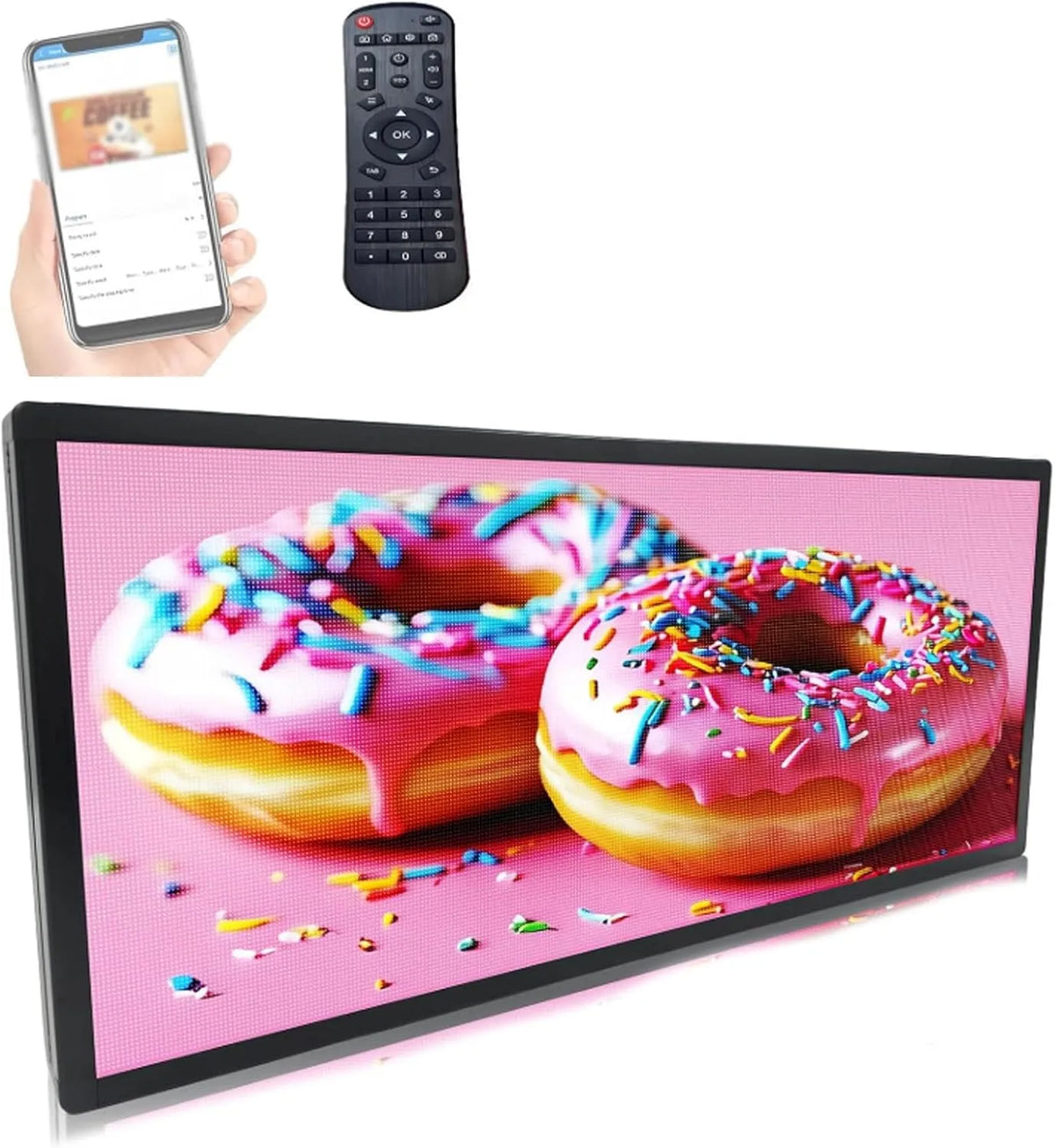 Digital Signage Display 21.5in, Werbedisplay, USB, digitaler Werbeanzeige, 6'', 27'', 32'', 43'', 50'' Digitale Werbetafel, Smart Split Screen, 5''