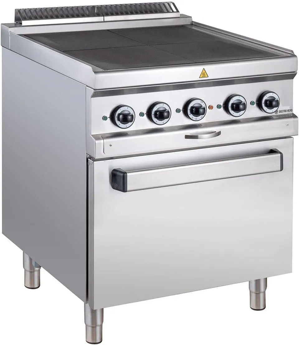 Backofen, GastroHero D77E4FVPQ, Edelstahl, GastroHero Elektroherd mit Elektrobackofen