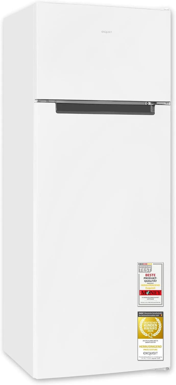 Exquisit KGC5270 Kühl-Gefrierkombination, 206 L, Kühlschrank mit Gefrierfach, Weiß
