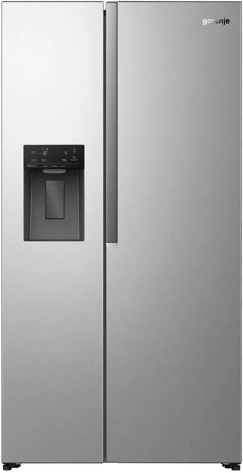 Gorenje Crushed-und Wasserspender, Side-by-Side mit Eis-, 528L, Wassertank NRS917E61x, 5 cm, MultiFlow 360°, BxHxT: 91, 1 × 178, 6 × 61, Silber