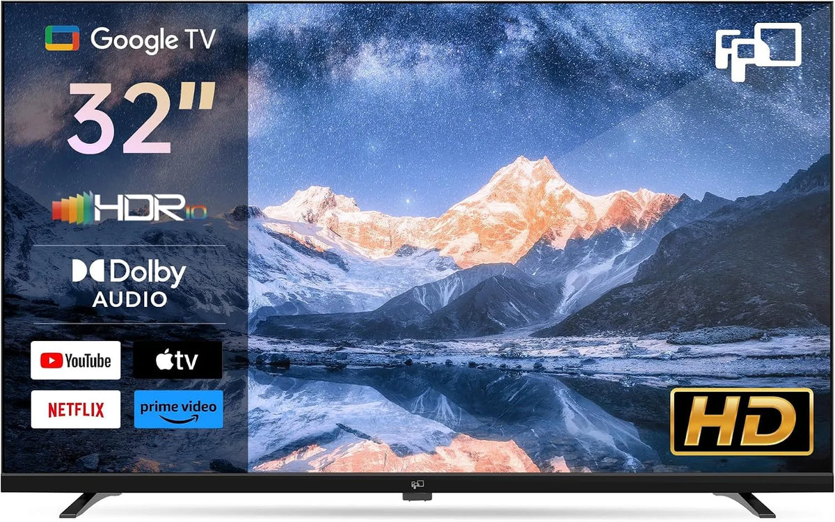 Google 720p Smart TV, 32 Zoll, Fernseher, HDR, Dolby Audio, 81cm, Sprachsteuerung, kompatibel mit Google Assistant, Google Play, Google Cast, Live-TV