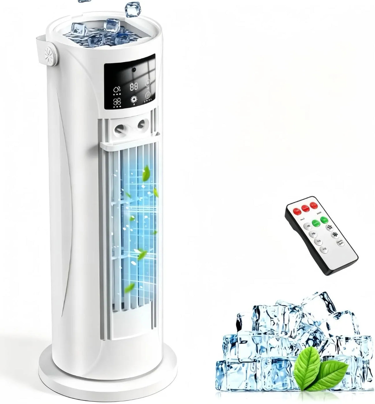 Klimaanlage 4-in-1, Oszillation, Camping, 4 Geschwindigkeitsstufen mit Schlafmodus, 4-in-1 Mobiles Klimagerät, Perlweiß, Luftkühler