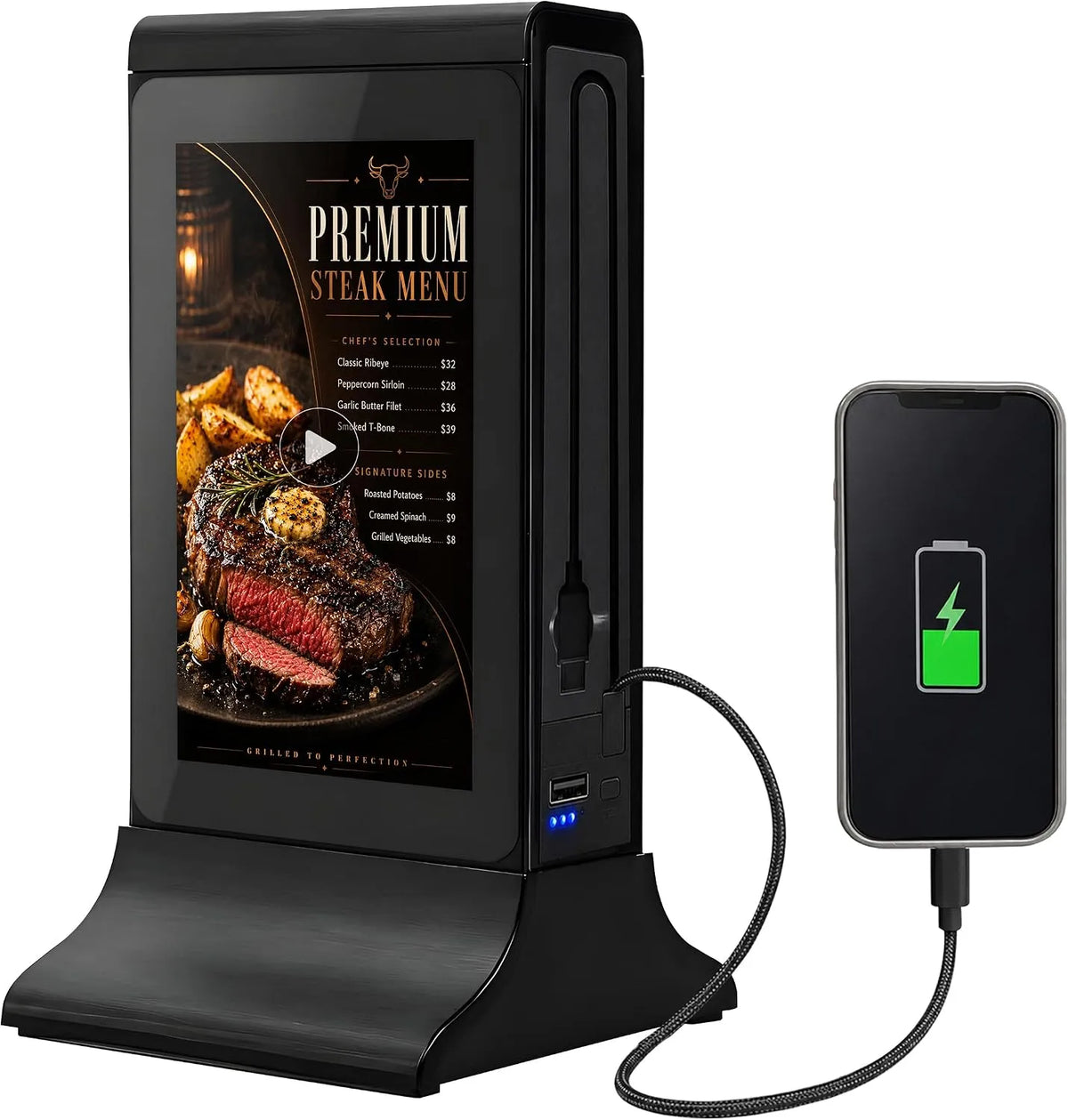 Digital Signage Display, Werbedisplay, Restaurant, Gastronomie, digitaler Werbeanzeige