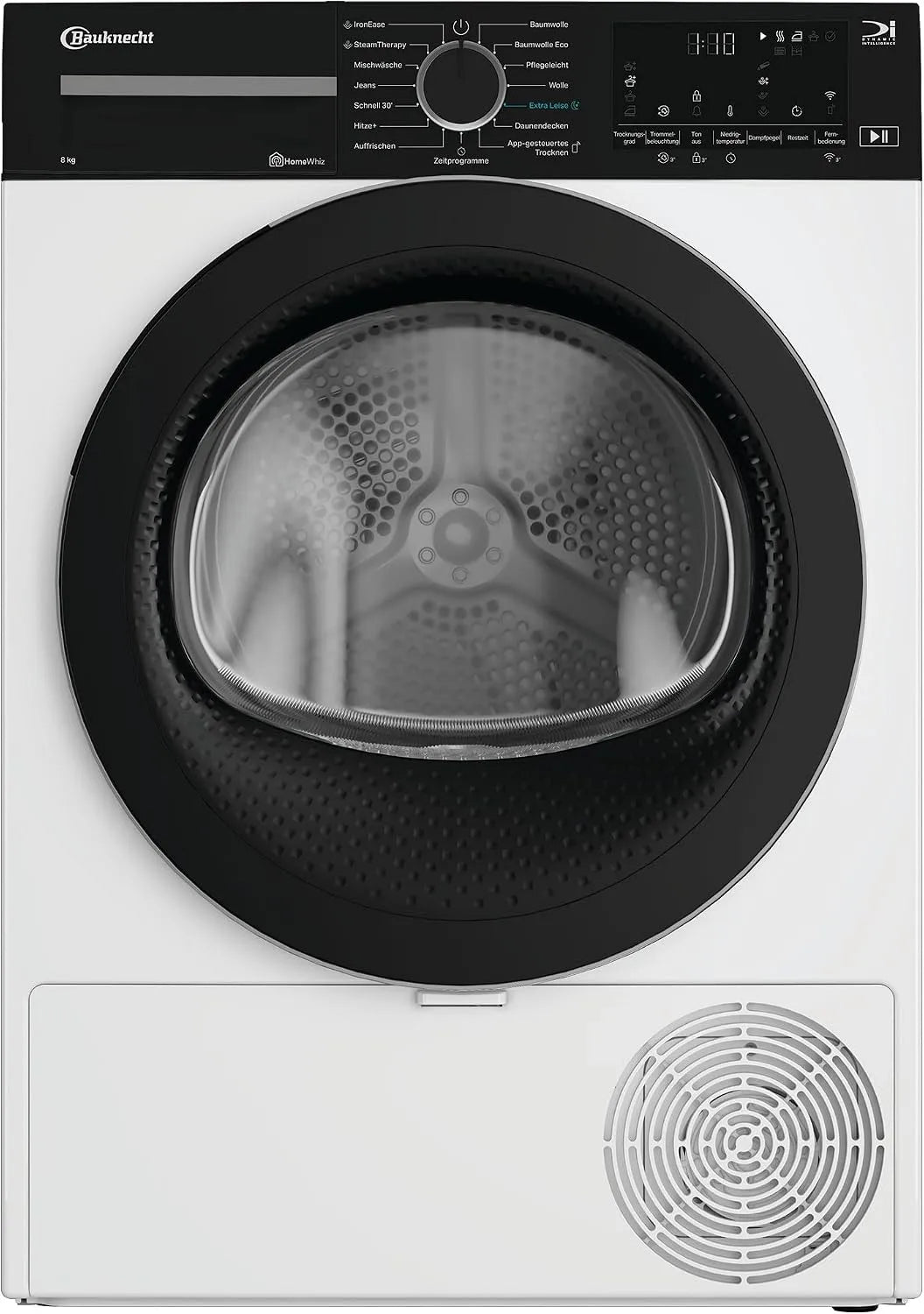 Bauknecht Wäschetrockner, 8 kg, Energieklasse C, Weiß, HomeWhiz App, Bauknecht BD IS 8C WBS Wärmepumpentrockner, Precision Dry, IronEase, Silent Spin