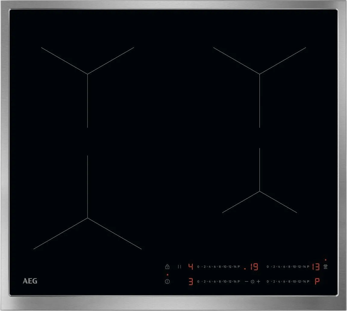 AEG TO64IA0AxB Induktionskochfeld, 60cm, Induktionsplatte, Touch-Bedienung, Timer, autark, 4 Flex-Kochzonen mit Powerfunktion für schnelleres Kochen