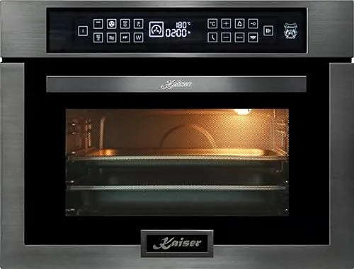 Mikrowelle, 45 cm, 38 L, Grill, Touch-Bedienung, Einbau, Edelstahl, 22 Funktionen, Touch Control, 45 cm Hoch, Elektronische Schaltuhr, Heißluft System