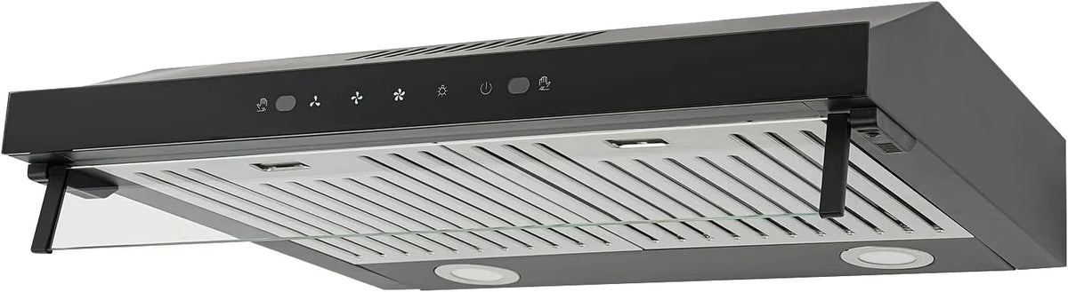 Dunstabzugshaube, 60cm, 1215 m3/h, Küchenhaube, Abluft- und Umluftbetrieb, Touch-Bedienung, h-3-Leistungsstufen Doppelmotor 2-LED-Beleuchtung