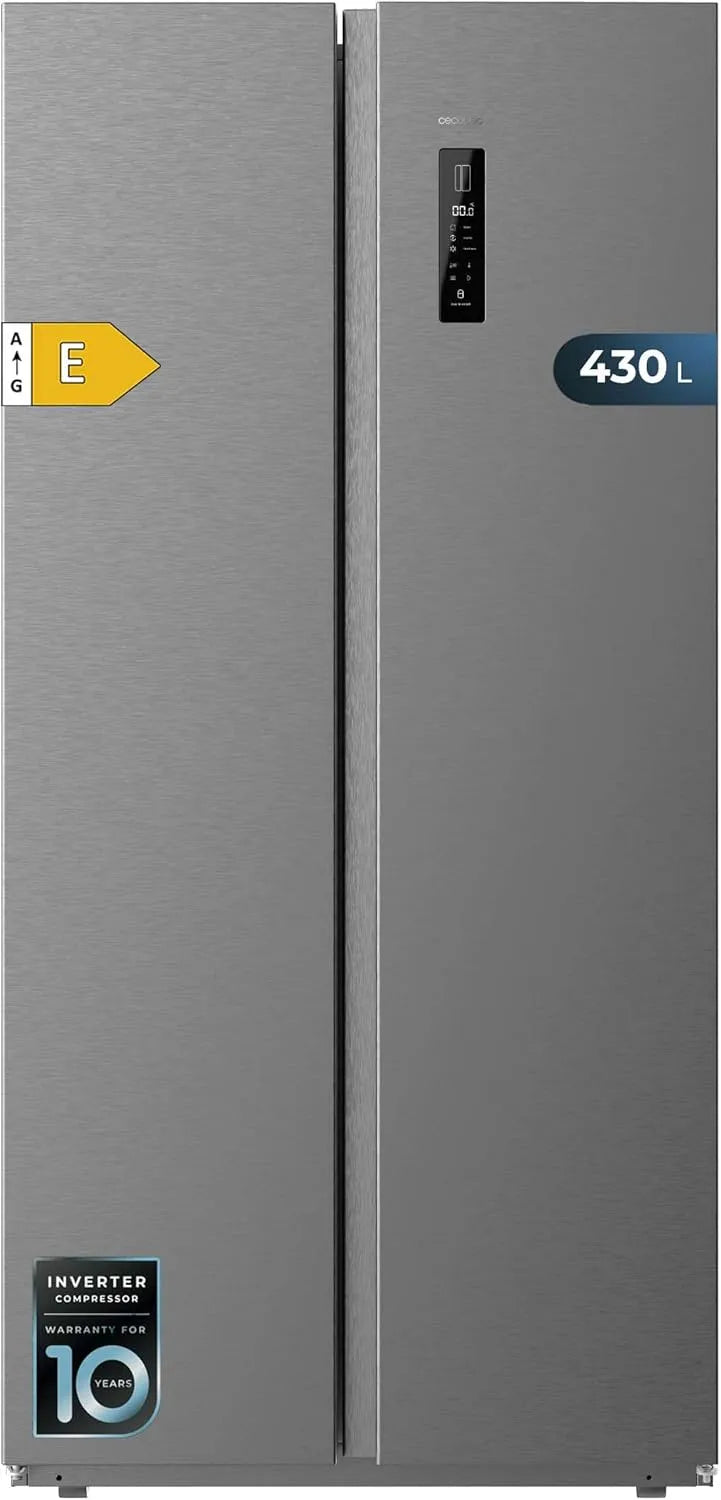 Cecotec Bolero CoolMarket SBS Kühlschrank, 430 L, No Frost, Inverter, Fast Cooling + Fast Freezing, Door Display, Multi Airflow, Eco, Türalarm Für