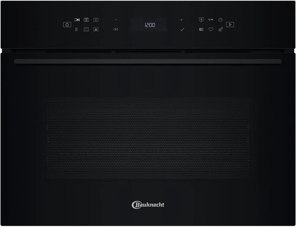Bauknecht BCW7O7HTSK Mikrowelle, Mikrowellenofen, Bauknecht BCW7O7HTSK - Kompaktbackofen mit Mikrowelle Schwarzes Glas