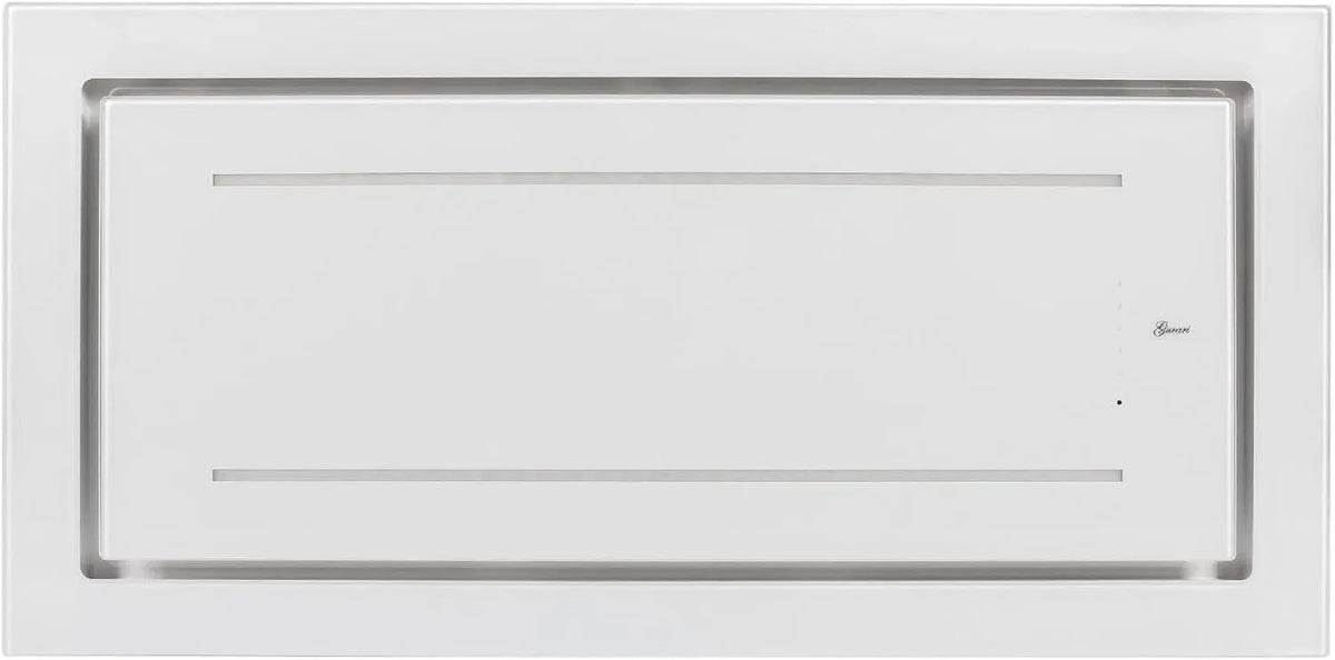 Dunstabzugshaube, 120 cm, Küchenhaube, Einbau, Weiß, GURARI Deckenhaube GCH C 341 WH 120 Prime Einbau Dunstabzugshaube Decke 120 cm Weiß Glas mit