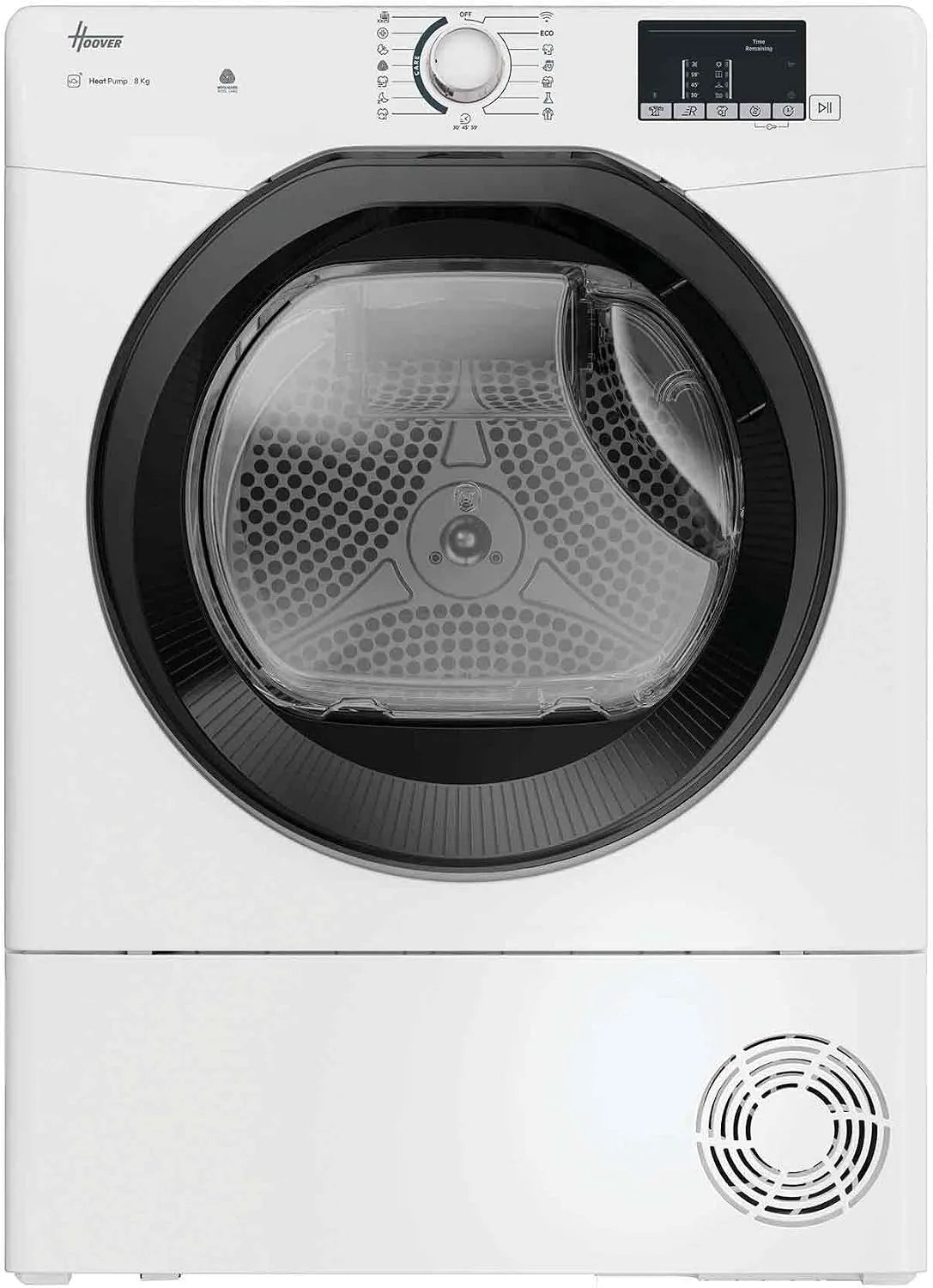 Hoover EH8N2DBE-S Wäschetrockner, 16 Programme, 8 kg, WLAN, Bluetooth, Weiß, Hoover H-DRY 350 HR EH8N2DBE-S Wäschetrockner, Wärmepumpentrockner
