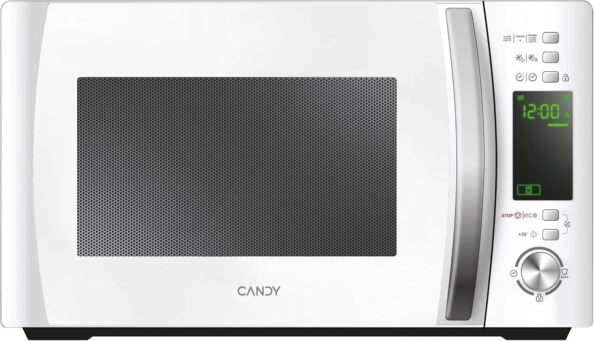 Candy 3-in-1 5-Stufen Mikrowelle, 20 L, 700/1000 W, Grill, Auftaufunktion, Mikrowellenofen, Weiß, 700 W Mikro, 20L, Drehteller