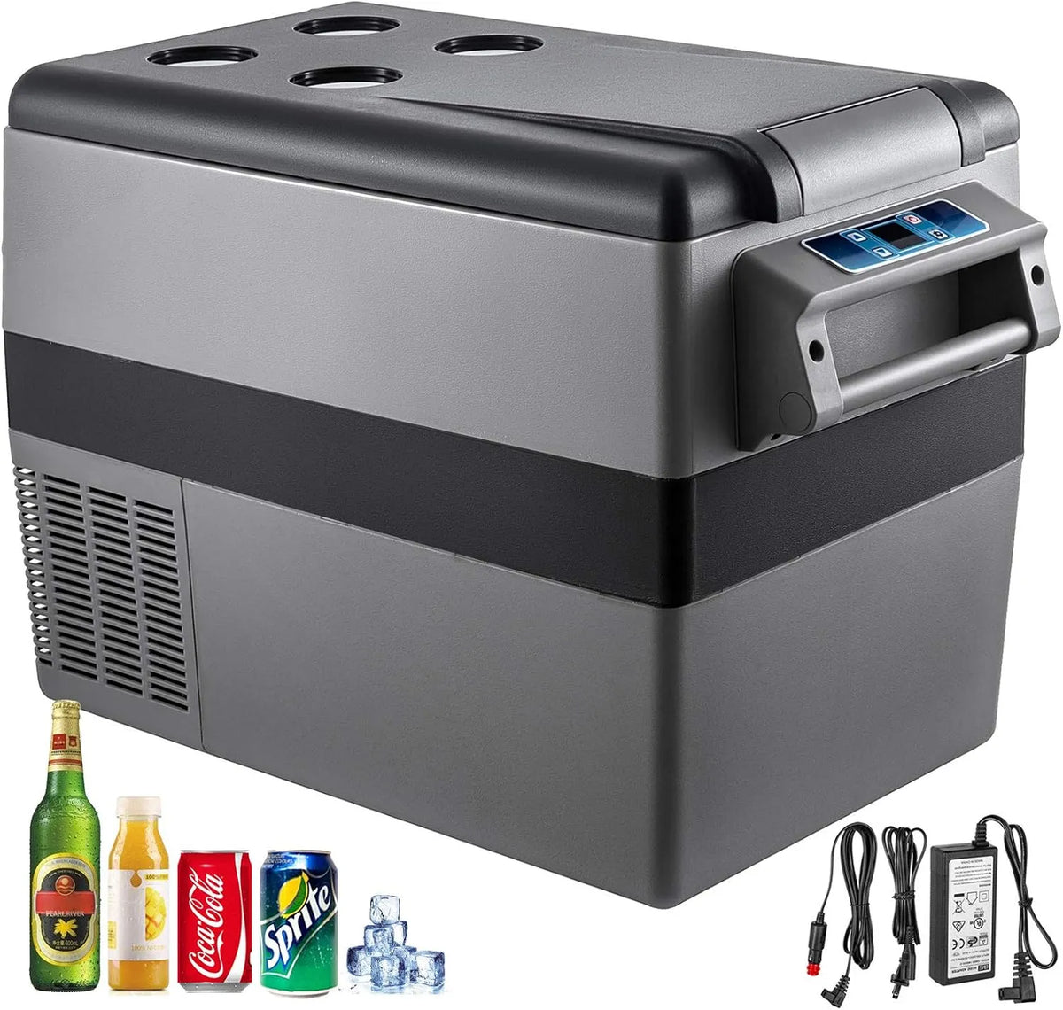 VEVOR Elektrische Kühlbox, 45 L, tragbar, Gefrierfach, Auto, Camping, mobile Kühlbox