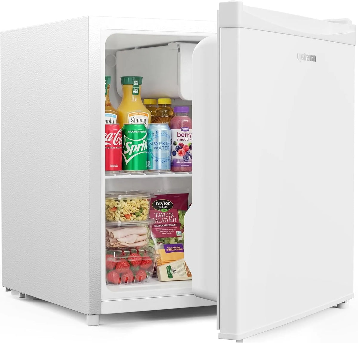 Kühlschrank, 46 L, leise, Weiß, Türanschlag wechselbar, Weiß-FR17, Temperaturregelung, Energiesparend, Büro, Schlafzimmer