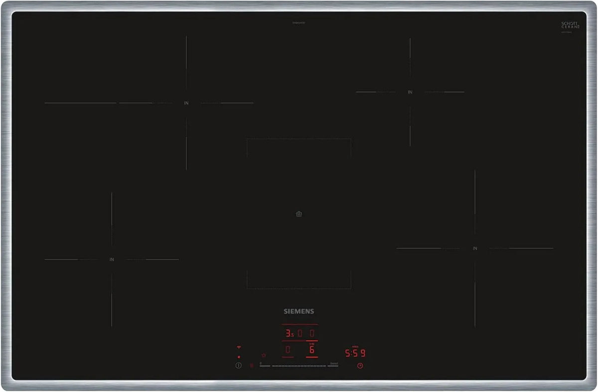 Siemens iQ300 EH845HFB1E Induktionskochfeld, 80 cm, Induktionsplatte, Schwarz