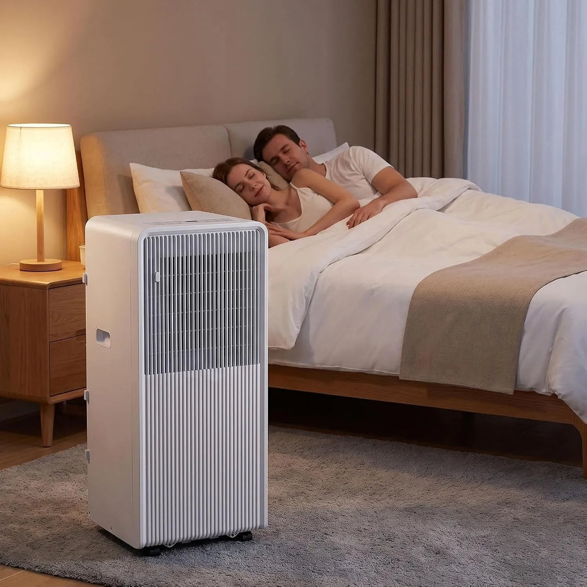 Klimaanlage, 48 dB, tragbar, Timer, leise, 10000 BTU, Fensterkit, Entfeuchter, leise 48 dB Klimagerät mit Fernbedienung