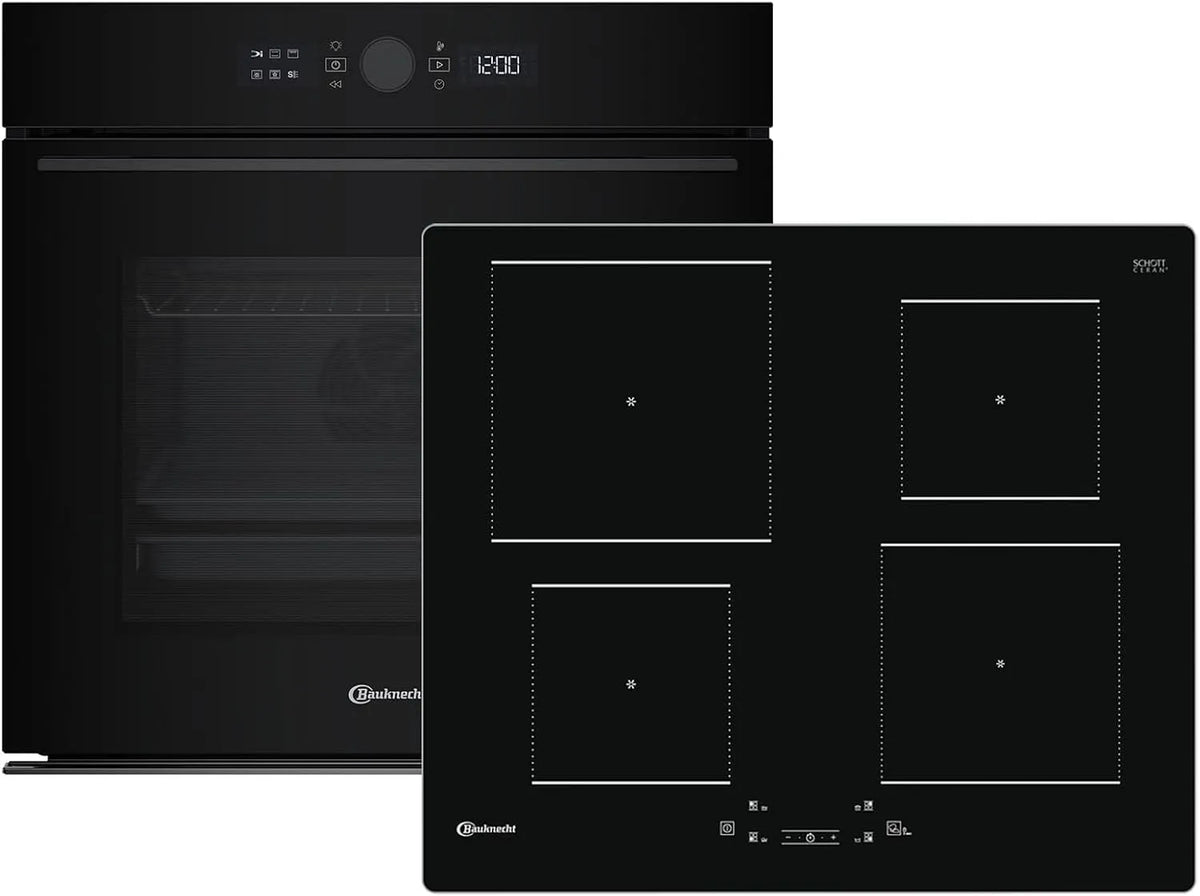 Bauknecht BBI5S8HM1SK 5160S Backofen, Bauknecht BAKO HYDRO Set Backofen BBI5S8HM1SK + Induktionskochfeld BQ 5160S AL