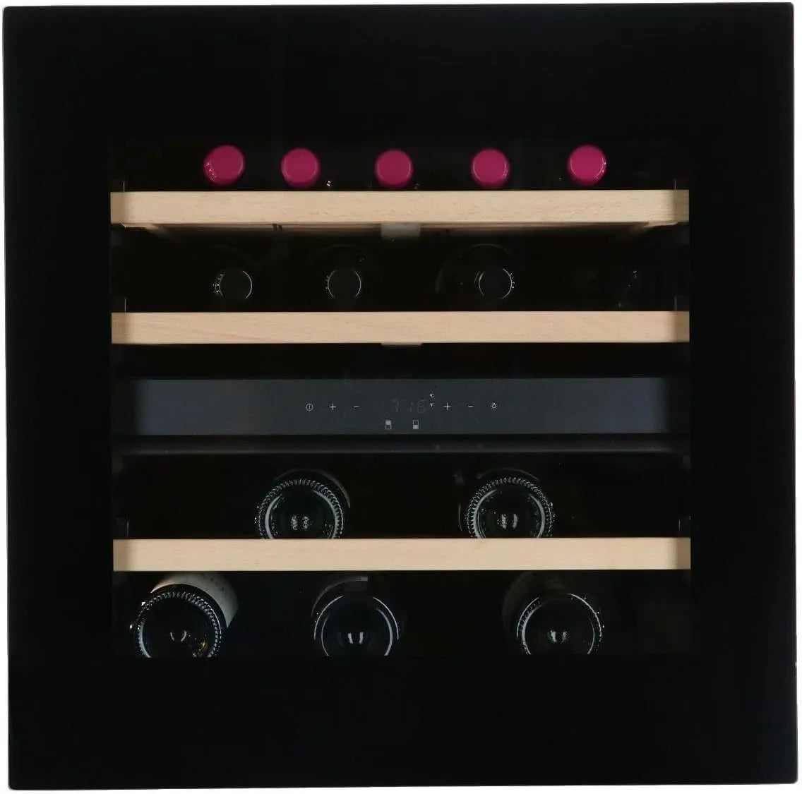Weinkühlschrank, 58.8 x 59.2 x 56.3 cm, 23 Flaschen, Glas, Einbau, Schwarz, Spedla Weinklimaanlage Einbau - Schwarz - Weinkühlschrank 23 Flaschen