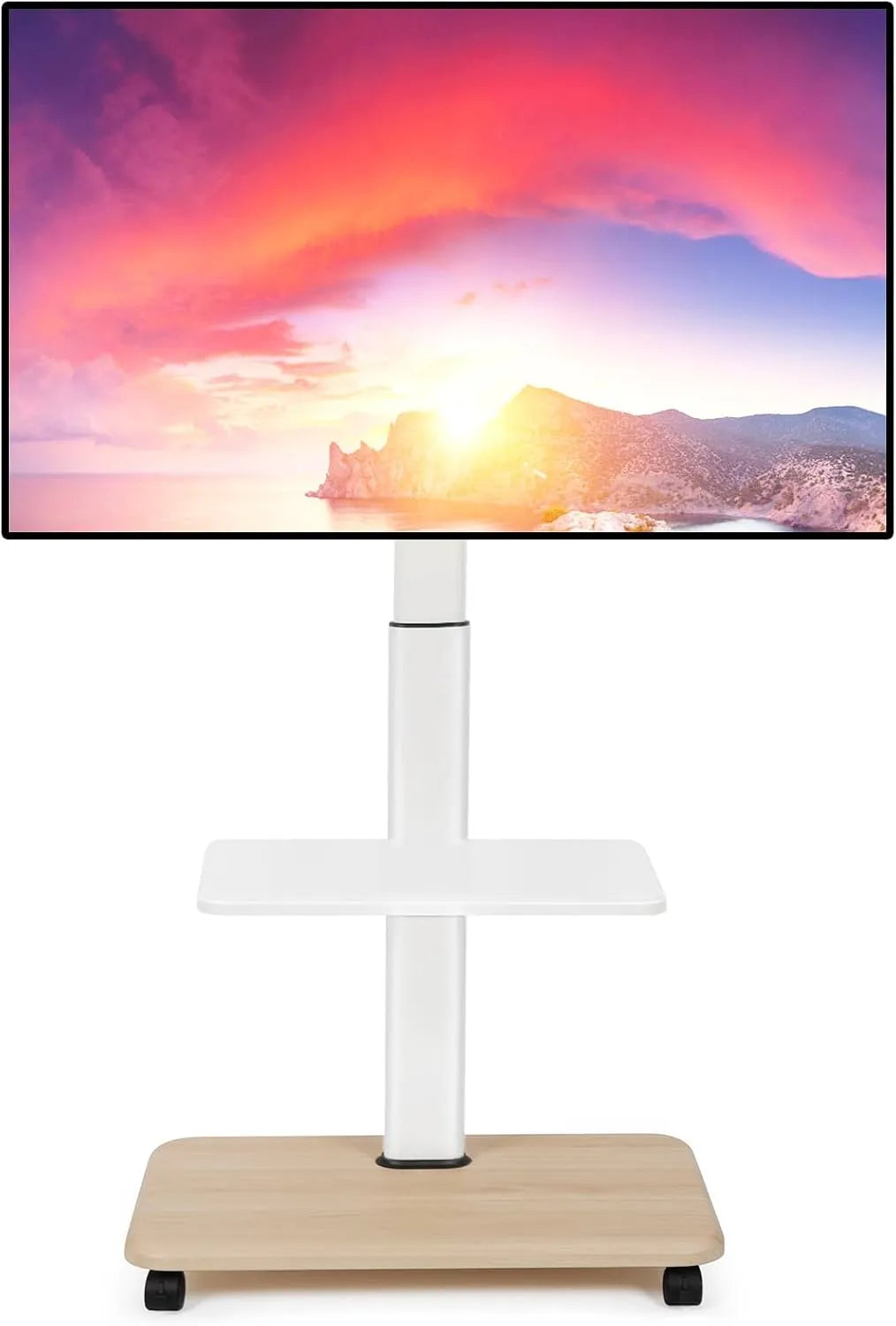 TV-Möbel 100lbs, 70 Zoll, tragbar, Outdoor, OLED, LCD-Display, Weiß, gekrümmte LED/LCD