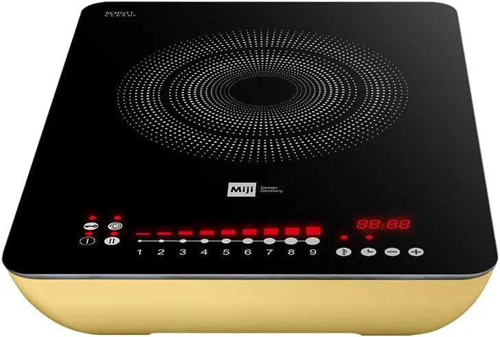 Induktionskochfeld, Induktionsplatte, Touch-Bedienung, Timer, Miji Star 3 ECO Trend, Slide-Touch Control, 9 Stufen, SCHOTT CERAN Kochfeld, sand